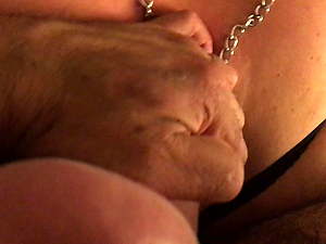 Kinky Milf tied up and getting her pussy and thighs whipped